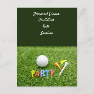Golf rehearsal Wedding Dinner Invitation   Postcard