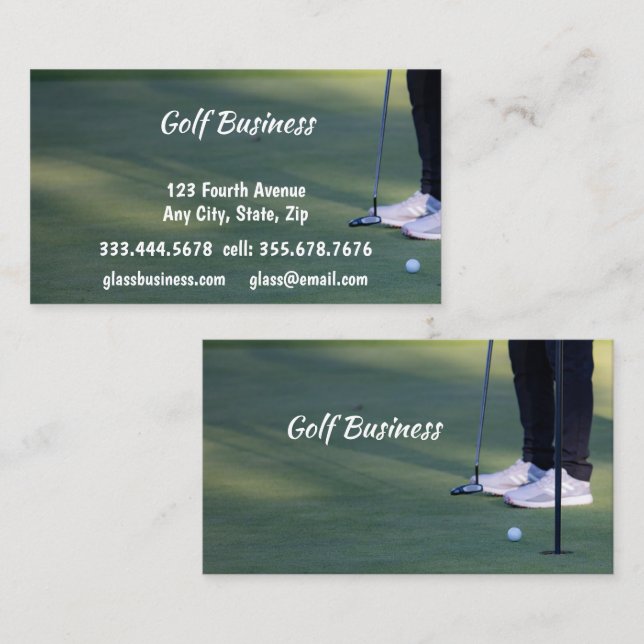 Golf Related Business Carts, Turf, Supplies Card (Front/Back)
