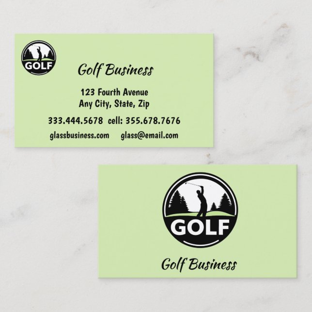 Golf Related Business Carts, Turf, Supplies Card (Front/Back)