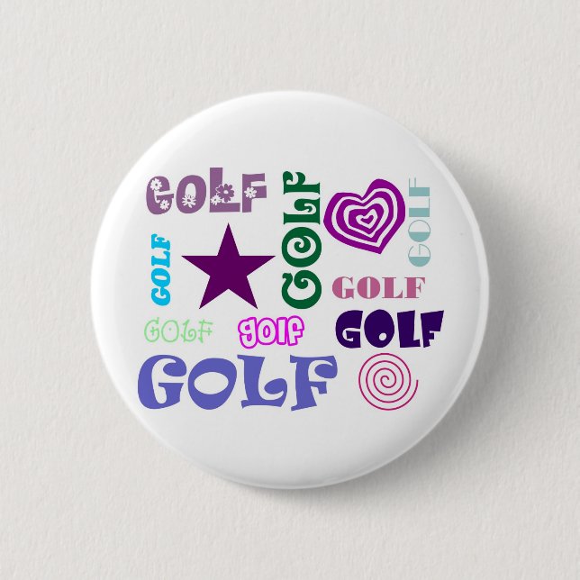 Golf Repeating Pinback Button (Front)