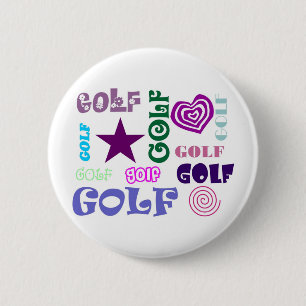 Golf Repeating Pinback Button