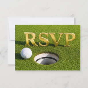 Golf respond card RSVP Golf Wedding RSVP Postcard