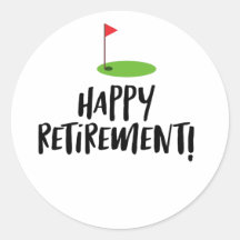 Golf Retire Happy Retirement with golf flag