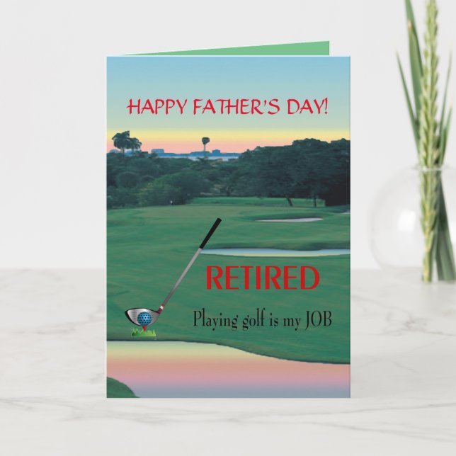 GOLF - Retired "Playing Golf Is my Job" Card (Front)