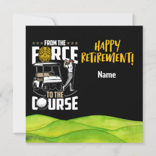 Golf Retired Police officer for Retirement  Card