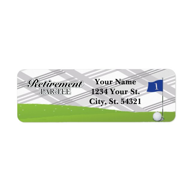 Golf Retirement Address Labels (Front)