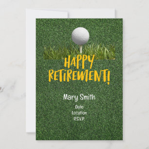 Golf Retirement for golfer Invitation