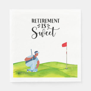 Golf  retirement for golfer  napkins