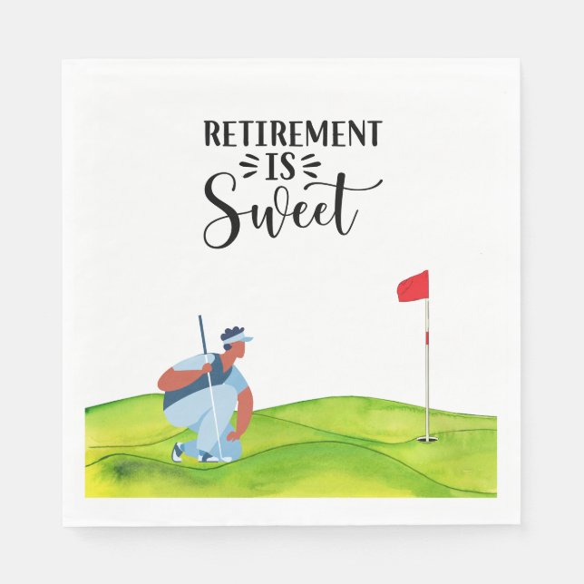 Golf  retirement for golfer  napkins (Front)