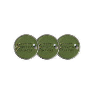 Golf Retirement for Golfer on Green grass Ball Marker