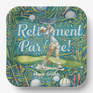 Golf  retirement for golfer  paper plates