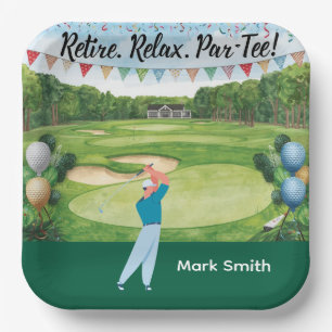 Golf  retirement for golfer  paper plates
