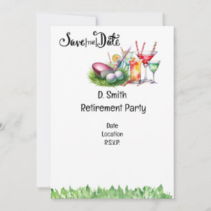 Golf retirement for woman golfer invitation