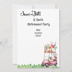 Golf retirement for woman golfer invitation