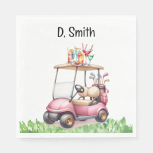 Golf retirement for woman golfer napkins