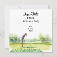 Golf retirement for woman golfer