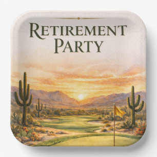 Golf Retirement Party in Arizona Paper Plates