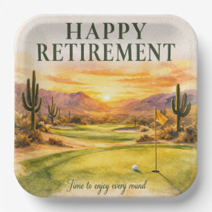 Golf Retirement Party in Arizona Paper Plates