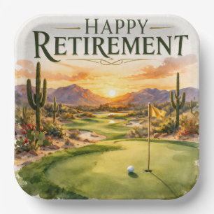 Golf Retirement Party in Arizona Paper Plates