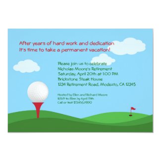 Golf Retirement Party Invitation