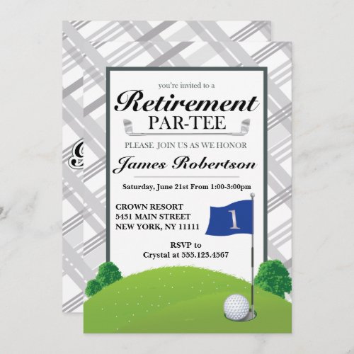 Golf Retirement Party Invitations