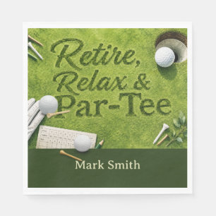 GOLF RETIREMENT Party on the green Napkins