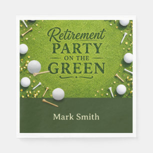 GOLF RETIREMENT Party on the green Napkins