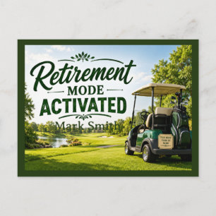 GOLF RETIREMENT Party on the green  Postcard