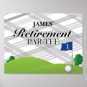 Golf Retirement Party Poster