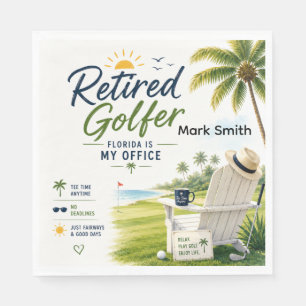 GOLF RETIREMENT Tee off ParTee for golfer Napkins