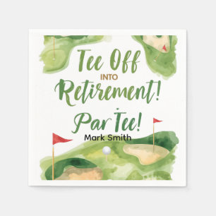 GOLF RETIREMENT Tee off ParTee for golfer Napkins