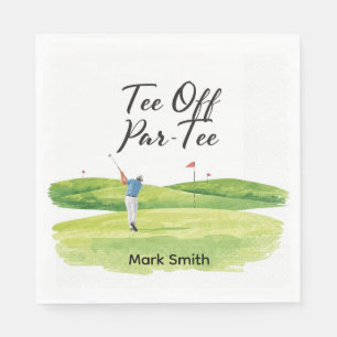 GOLF RETIREMENT Tee off ParTee for golfer Napkins