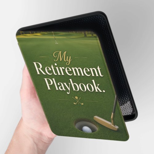 Golf Retirement themed for golfer on green  Kindle Cover