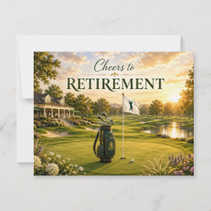 Golf Retirement themed for golfer on the course Note Card