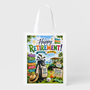 Golf Retirement themed Grocery Bag