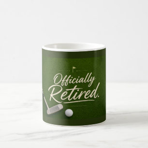 Golf retirement themed on green coffee mug