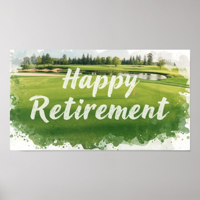 Golf retirement themed poster (Front)