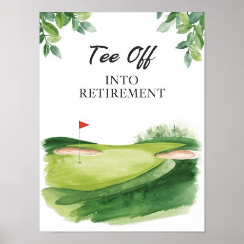 Golf retirement themed poster