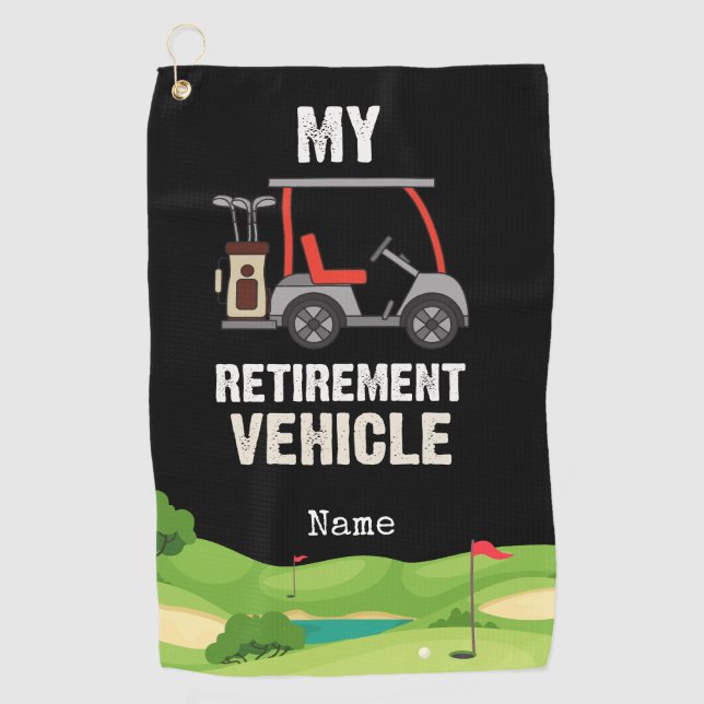 Golf retirement vehicle towel (Front)