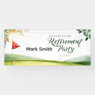GOLF RETIREMENT Welcome to party Banner