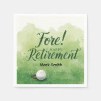 Golf Retirement with ball on green 