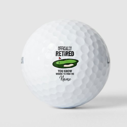 Golf Retirement with flag at golf course golfer  Golf Balls