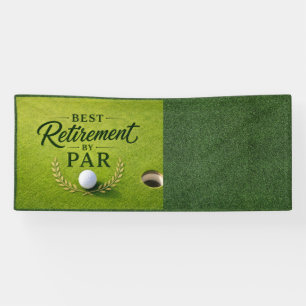 Golf Retirement with golf ball on green Banner