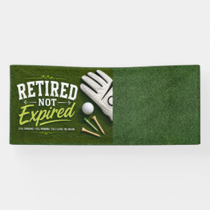 Golf Retirement with golf ball on green Banner