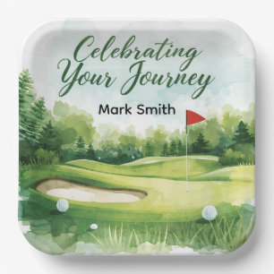 Golf Retirement with golf themed Paper Plates