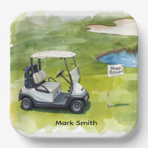Golf Retirement with golf themed Paper Plates