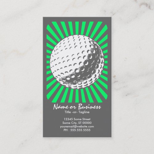 golf : retro rays : business card templates