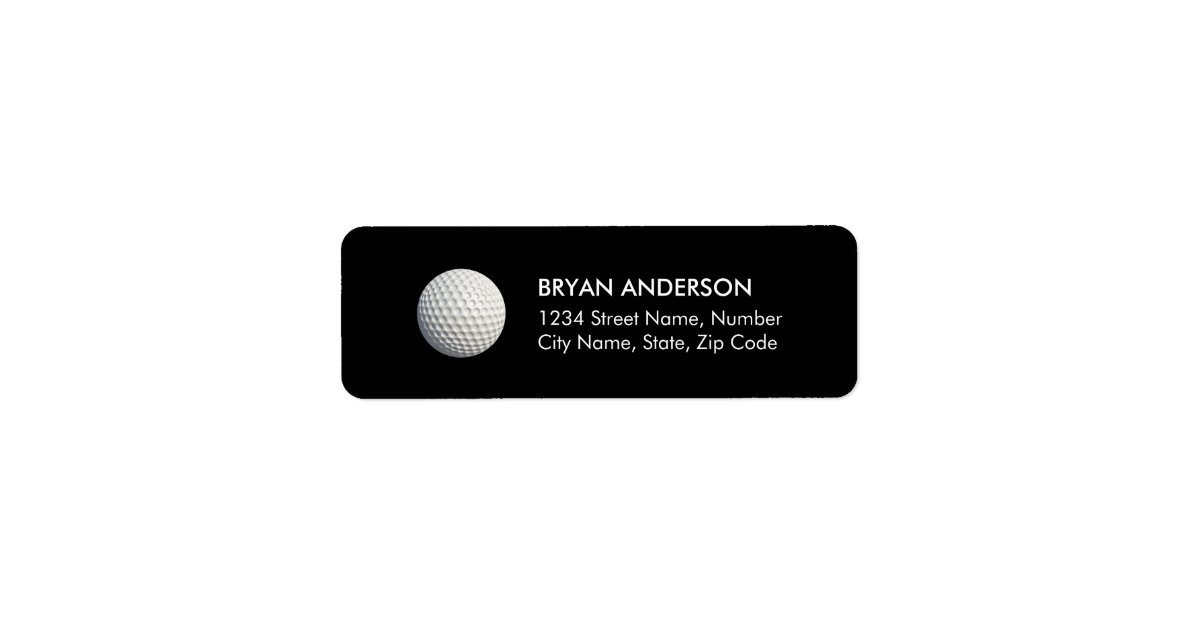 Golf Return Address Label Zazzle