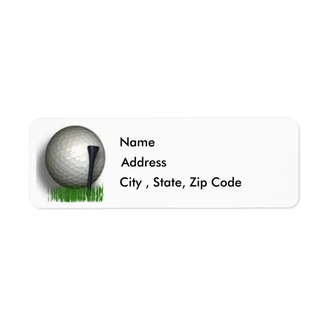 Golf Return Address Label Zazzle