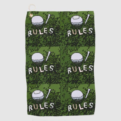 Golf Rules all over for golfer funny gifts  Golf Towel